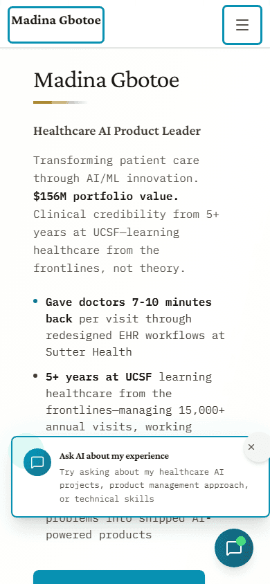 Madina Gbotoe mobile view